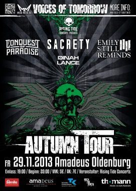 Voices of Tomorrow Tour /w Sacrety, Emily Still Reminds, ua., Konzert, Oldenburg, Niedersachsen