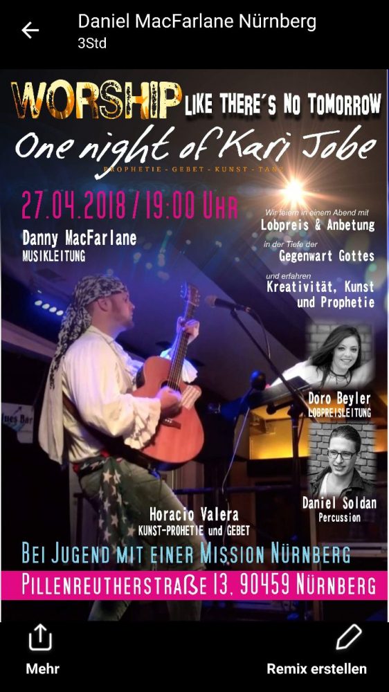 One Night of Kari Jobe - Konzert - Nürnberg, JMEM, Pillenreuther Str. 13 One Night of Kari Jobe - Konzert - Nürnberg, JMEM, Pillenreuther Str. 13