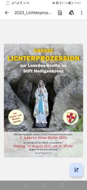 Lichterprozession, besonderer Gottesdienst, Heiligenkreuz im Wienerwald, Niederösterreich