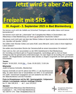 Jetzt wirds aber Zeit - Freizeit mit 