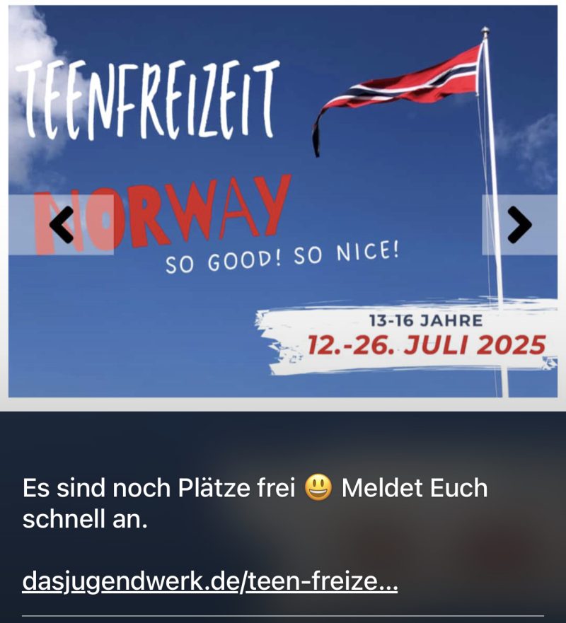 Jugendfreizeit Norwegen 🇳🇴 - Freizeit - Biedenkopf