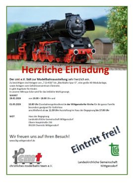 ModellbahnAusstellung cmt e.V. in Chemnitz-Wittgensdorf 28.02.-01.03.2026, Freizeit, Chemnitz-Wittgensdorf, Sachsen