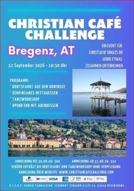 Christian Café Challenge goes to Bregenz ( AT ) am Samstag, den 12. September 26, Gruppenevent, Bregenz, Vorarlberg